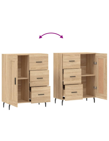 Credenza Rovere Sonoma 69,5x34x90 cm in Legno Multistrato