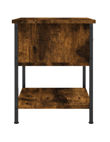 Comodini 2 pz Rovere Fumo 34x35,5x45 cm in Legno Multistrato