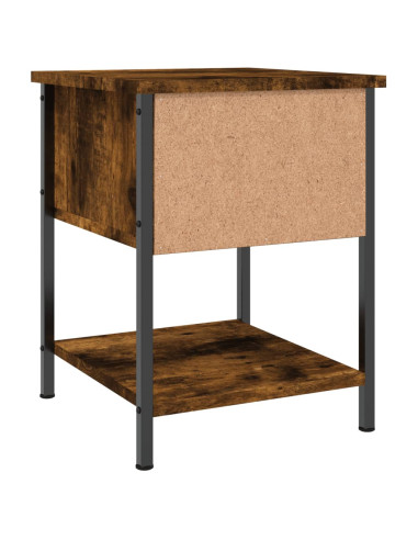 Comodini 2 pz Rovere Fumo 34x35,5x45 cm in Legno Multistrato