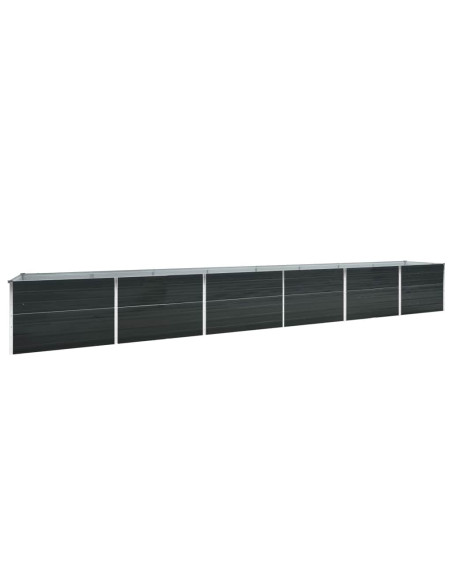 Letto Rialzato in Acciaio Zincato 600x80x77 cm Antracite