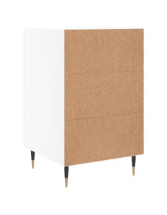 Comodino Bianco 40x40x66 cm in Legno Multistrato 2