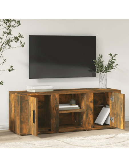 Mobile TV Rovere Fumo 100x31,5x35 cm in Legno Multistrato