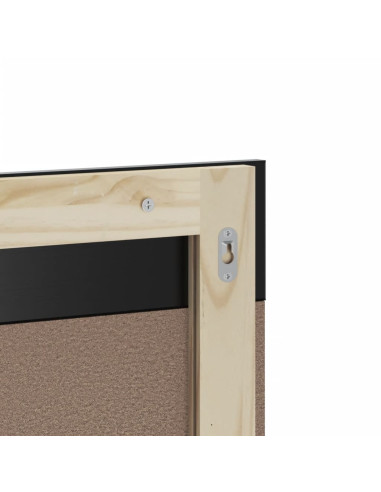 Set Mobili da Bagno 3 pz BERG Nero in Legno Massello di Pino