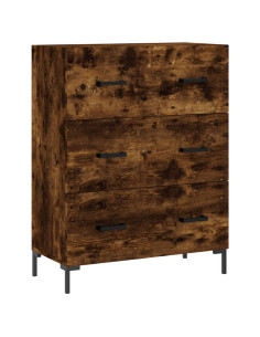 Credenza Rovere Fumo  69,5x34x180 cm in Legno Multistrato