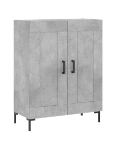 Credenza Grigio Cemento 69,5x34x180 cm in Legno Multistrato