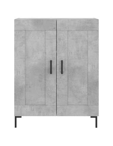 Credenza Grigio Cemento 69,5x34x180 cm in Legno Multistrato