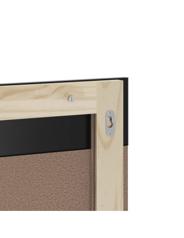 Set Mobili da Bagno 2 pz BERG Nero in Legno Massello di Pino