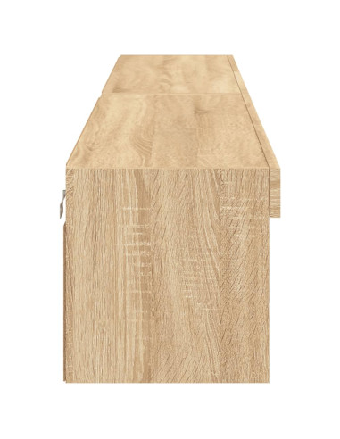 Mobili TV con Luci LED 2pz Rovere Sonoma 100x30x30 cm