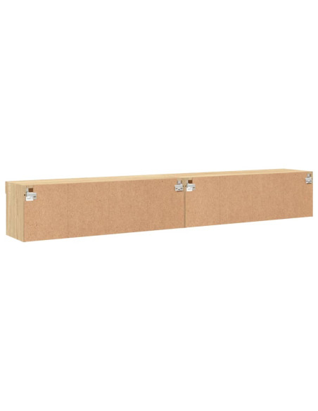 Mobili TV con Luci LED 2pz Rovere Sonoma 100x30x30 cm