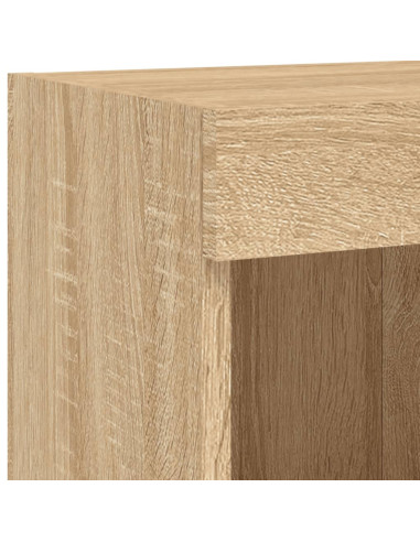 Mobili TV con Luci LED 2pz Rovere Sonoma 100x30x30 cm