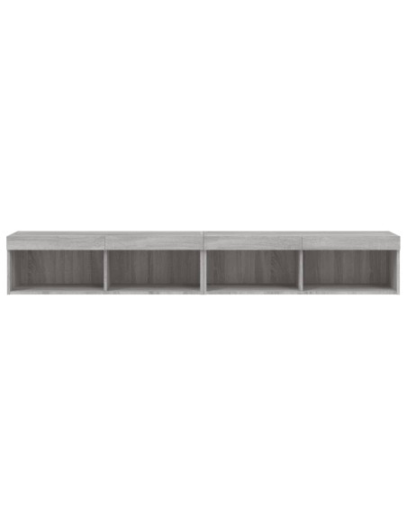 Mobili TV con Luci LED 2pz Grigio Sonoma 100x30x30 cm