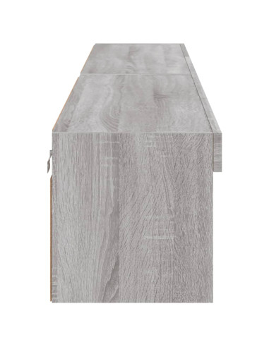 Mobili TV con Luci LED 2pz Grigio Sonoma 100x30x30 cm