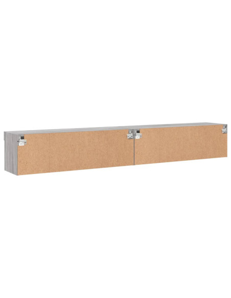 Mobili TV con Luci LED 2pz Grigio Sonoma 100x30x30 cm