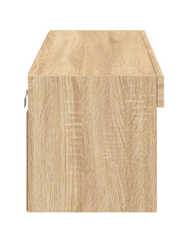 Mobile Porta TV con Luci LED Rovere Sonoma 100x30x30 cm