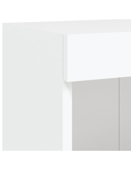 Mobili Porta TV con Luci LED 2 pz Bianchi 100x30x30 cm