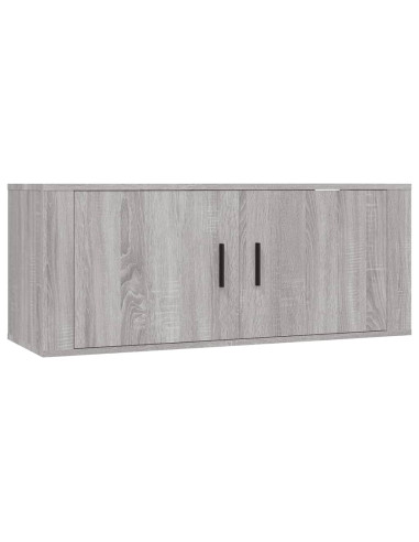 Set Mobili Porta TV 3 pz Grigio Sonoma in Legno Multistrato