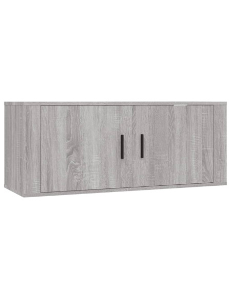 Set Mobili Porta TV 3 pz Grigio Sonoma in Legno Multistrato