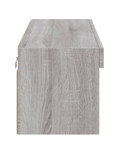 Mobile Porta TV con Luci LED Grigio Sonoma 100x30x30 cm