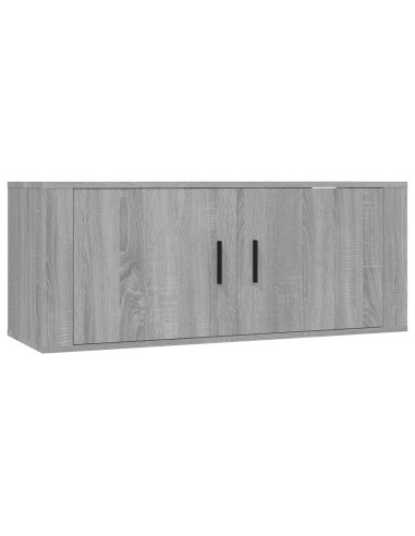 Mobili Porta TV a Parete 3 pz Grigio Sonoma 100x34,5x40 cm