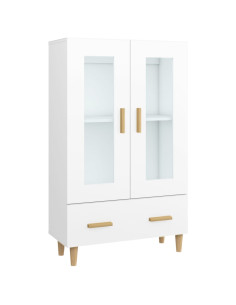 Credenza Bianca 70x31x115 cm in Legno Ingegnerizzato