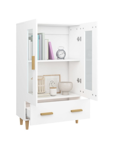 Credenza Bianca 70x31x115 cm in Legno Ingegnerizzato