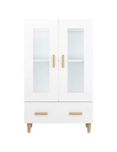 Credenza Bianca 70x31x115 cm in Legno Ingegnerizzato