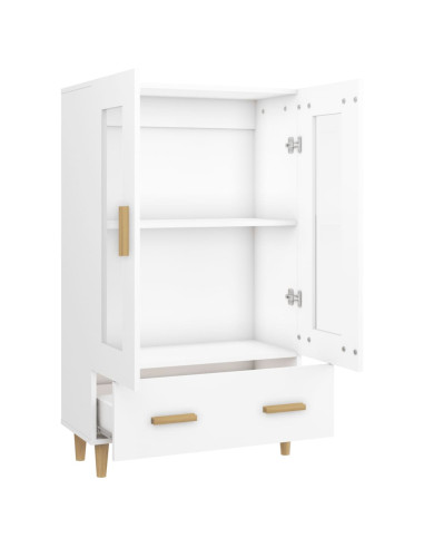 Credenza Bianca 70x31x115 cm in Legno Ingegnerizzato