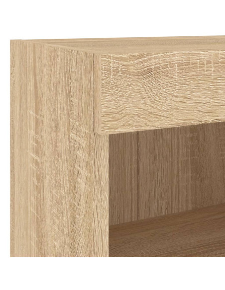 Mobili TV a Muro con LED 5pz Rovere Sonoma Legno Multistrato