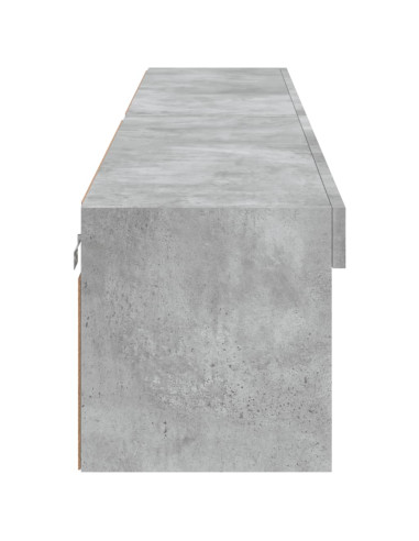 Mobili TV con Luci LED 2pz Grigio Cemento 100x30x30 cm