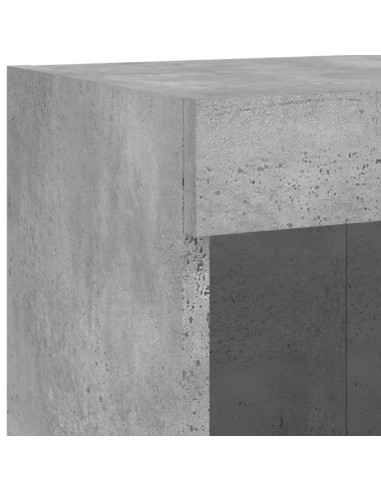 Mobili TV con Luci LED 2pz Grigio Cemento 100x30x30 cm