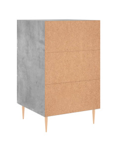 Comodino Grigio Cemento 40x40x66 cm in Legno Multistrato 2