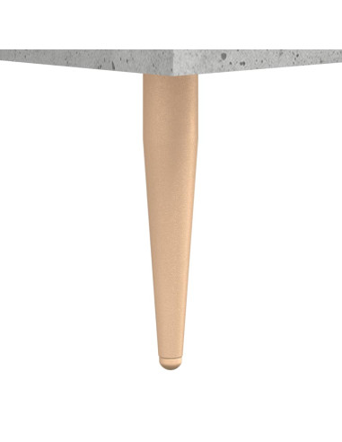 Comodino Grigio Cemento 40x40x66 cm in Legno Multistrato