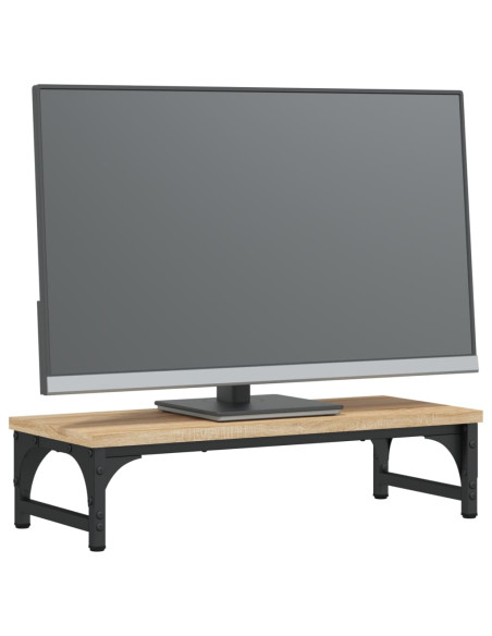 Supporto per Monitor Rovere Sonoma 55x23x14cm Legno Multistrato