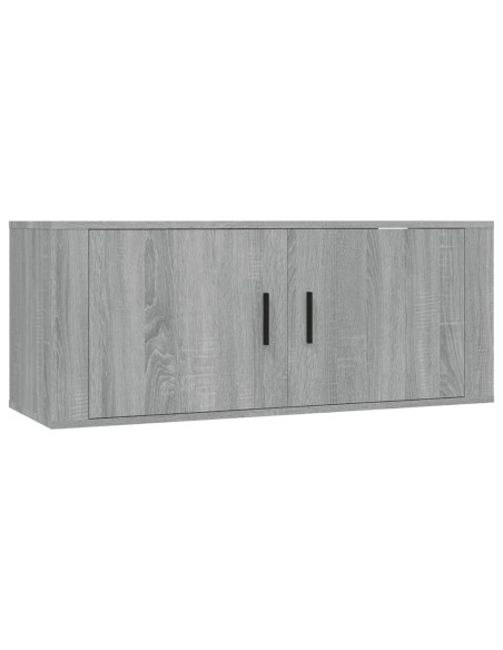 Set di Mobili Porta TV 4 pz Grigio Sonoma in Legno Multistrato