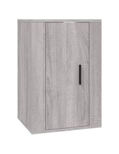 Set Mobili Porta TV 2 pz Grigio Sonoma in Legno Multistrato