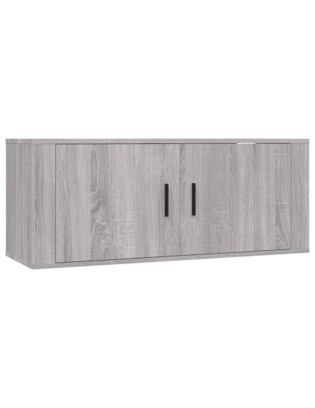 Set Mobili Porta TV 3 pz Grigio Sonoma in Legno Multistrato