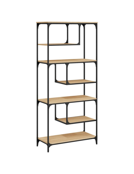 Libreria Rovere Sonoma 81x36x176 cm in Legno Multistrato