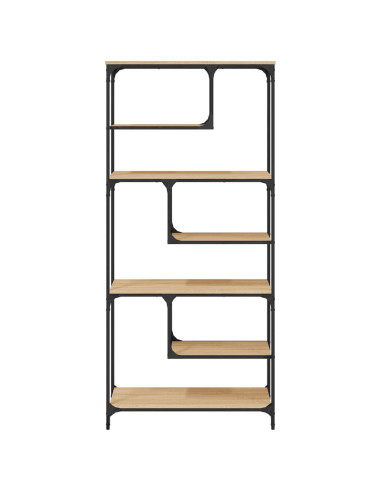 Libreria Rovere Sonoma 81x36x176 cm in Legno Multistrato