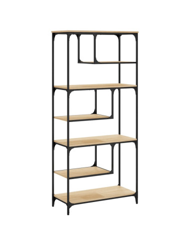 Libreria Rovere Sonoma 81x36x176 cm in Legno Multistrato