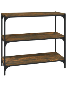 Libreria rovere fumo 80x33x70,5 cm Legno Multistrato e Acciaio