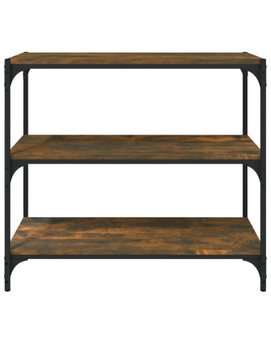 Libreria rovere fumo 80x33x70,5 cm Legno Multistrato e Acciaio