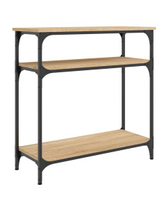Tavolino Consolle Rovere Sonoma 75x29x75cm in Legno Multistrato