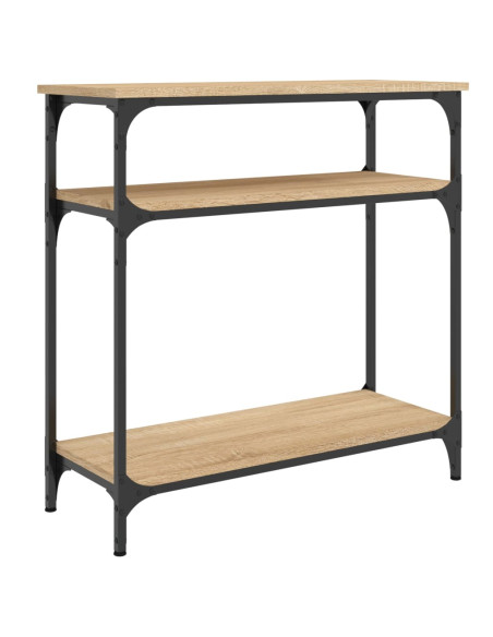 Tavolino Consolle Rovere Sonoma 75x29x75cm in Legno Multistrato