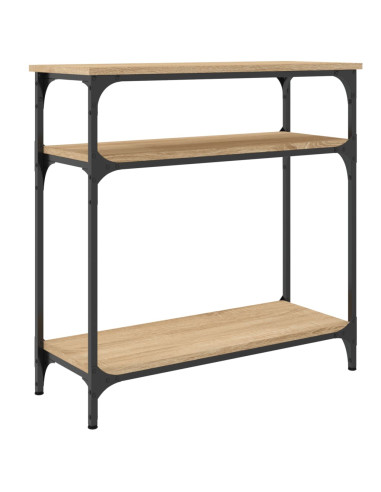Tavolino Consolle Rovere Sonoma 75x29x75cm in Legno Multistrato