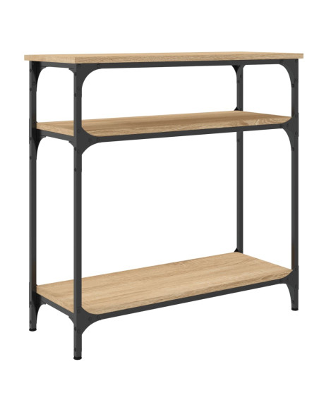 Tavolino Consolle Rovere Sonoma 75x29x75cm in Legno Multistrato