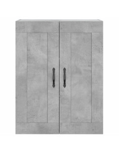 Mobile a Parete Grigio Cemento 69,5x34x90 cm Legno Multistrato