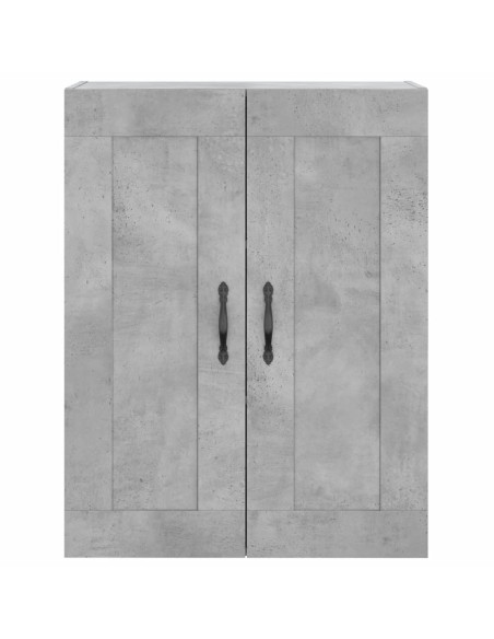 Mobile a Parete Grigio Cemento 69,5x34x90 cm Legno Multistrato