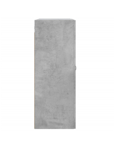 Mobile a Parete Grigio Cemento 69,5x34x90 cm Legno Multistrato
