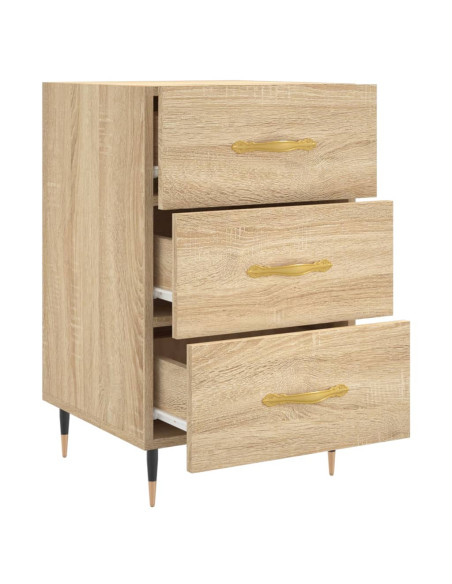 Comodino Rovere Sonoma 40x40x66 cm in Legno Multistrato