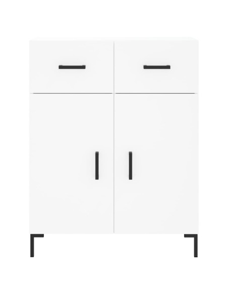 Credenza Bianca 69,5x34x180 cm in Legno Multistrato